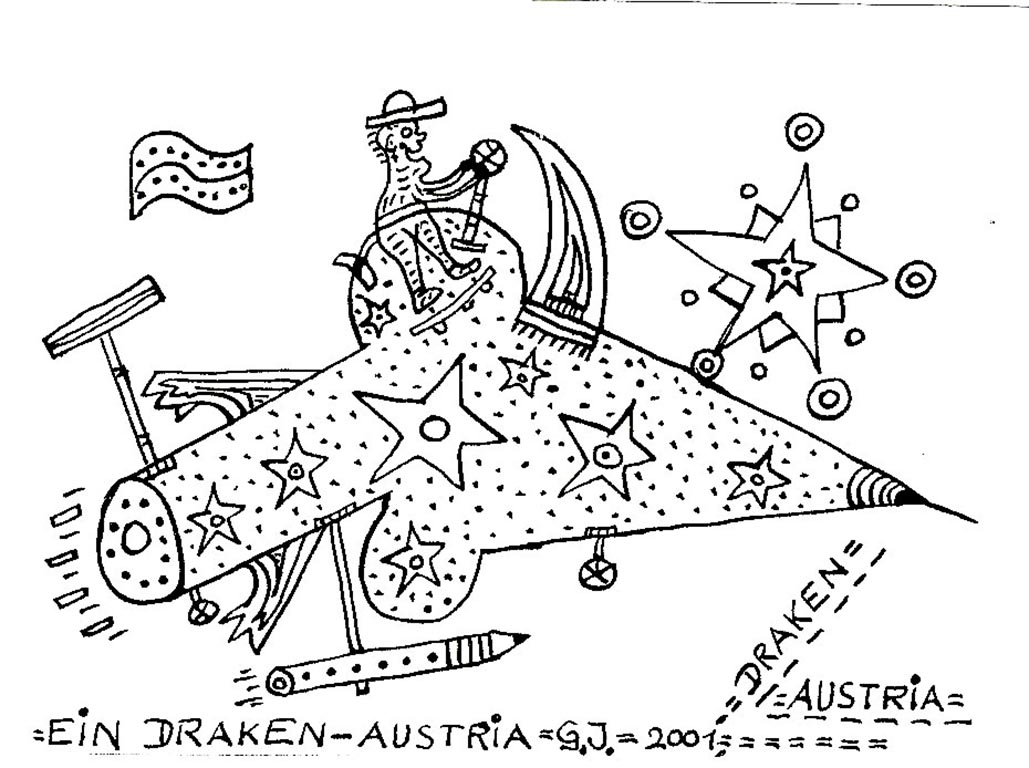 Ein Draken, Austria, 10,4×14,7cm